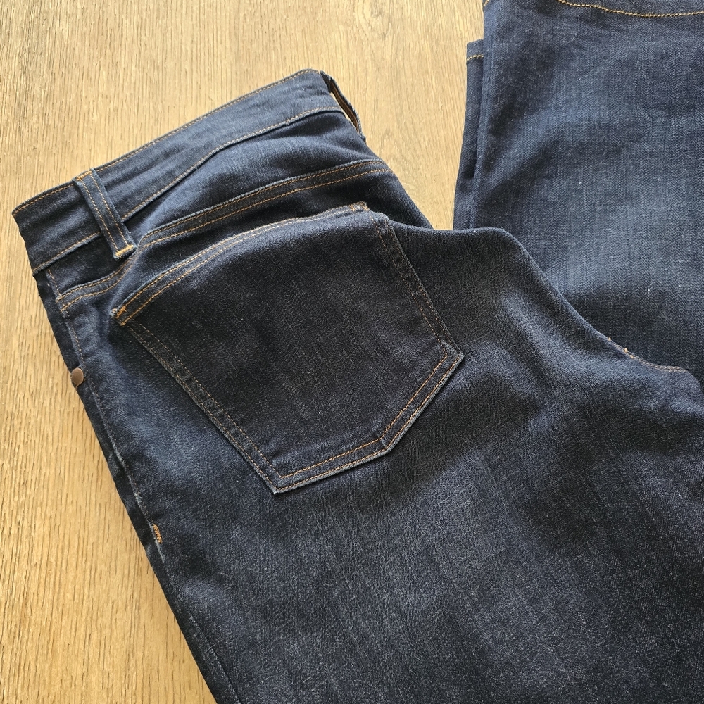 Eileen Fisher Stretch Organic Cotton High Waist Straight Ankle Jeans sz 10 - Picture 6 of 9